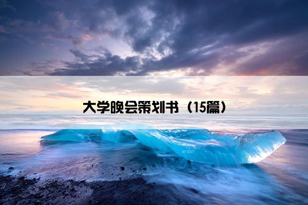 大学晚会策划书（15篇）