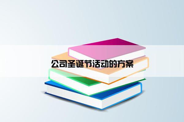 公司圣诞节活动的方案