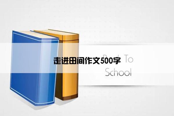 走进田间作文500字