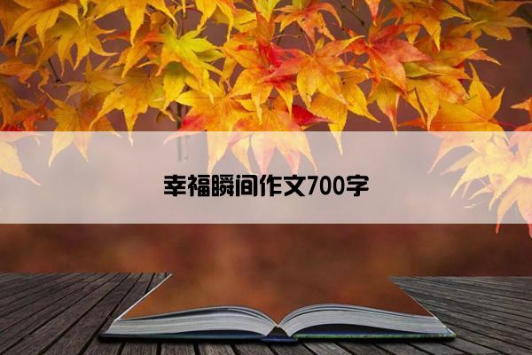 幸福瞬间作文700字