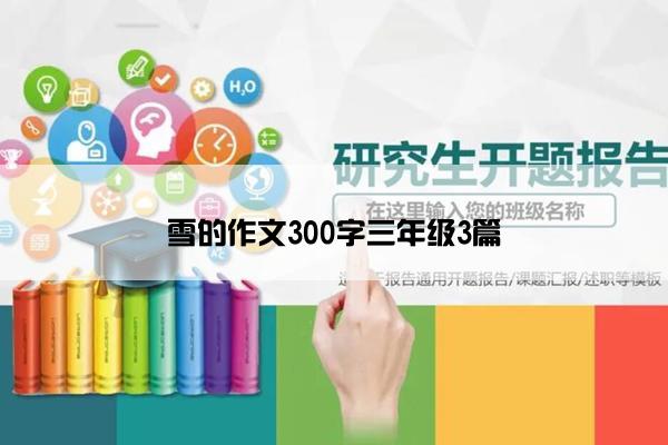 雪的作文300字三年级3篇