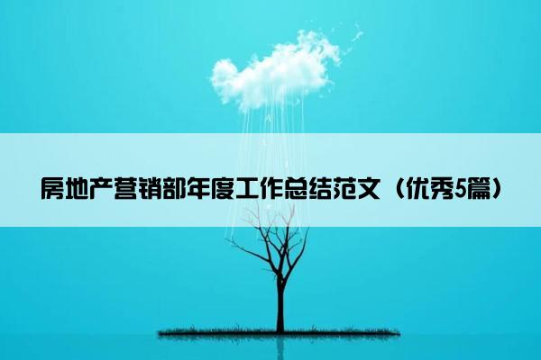 房地产营销部年度工作总结范文（优秀5篇）