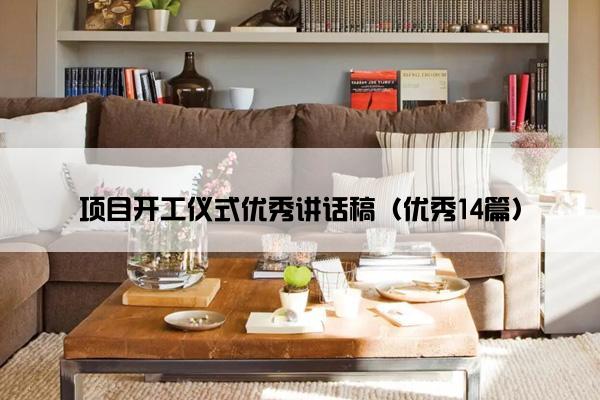 项目开工仪式优秀讲话稿（优秀14篇）