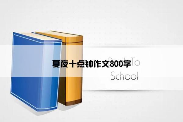 夏夜十点钟作文800字