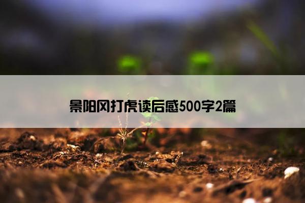 景阳冈打虎读后感500字2篇