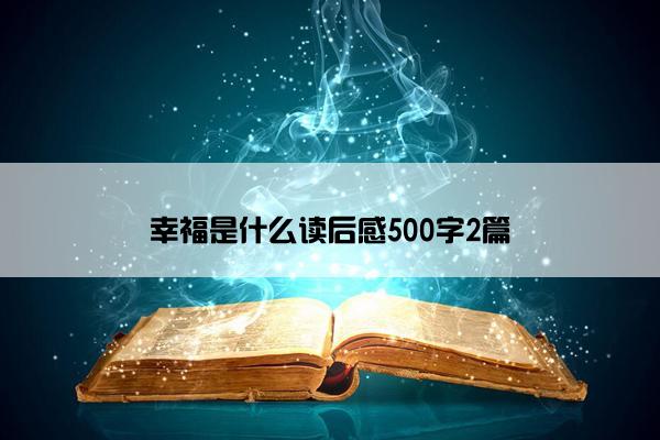 幸福是什么读后感500字2篇