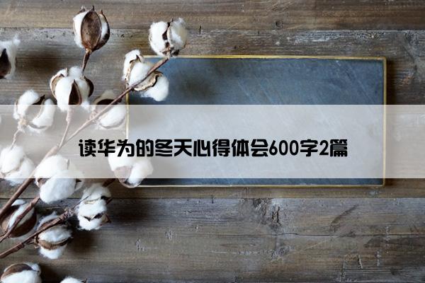读华为的冬天心得体会600字2篇