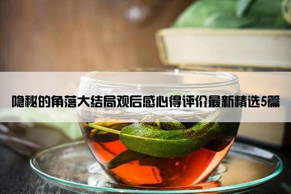 隐秘的角落大结局观后感心得评价最新精选5篇