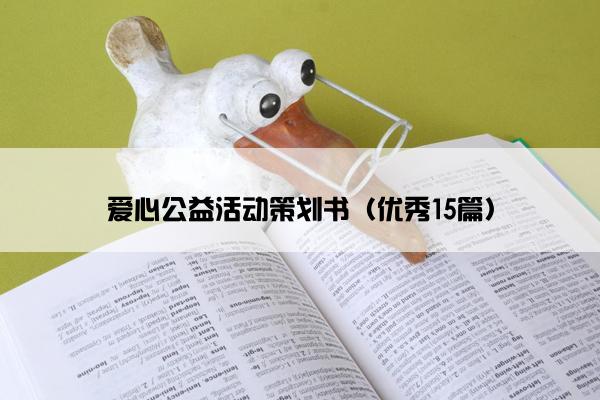爱心公益活动策划书（优秀15篇）