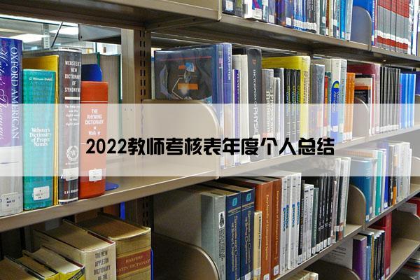 2022教师考核表年度个人总结