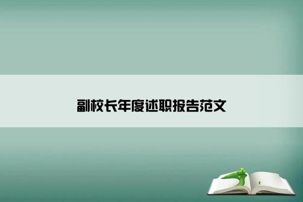 副校长年度述职报告范文