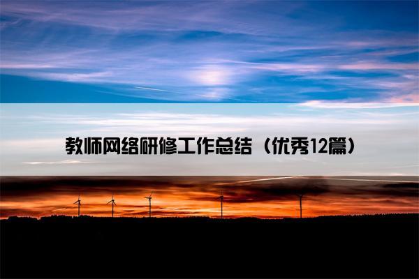 教师网络研修工作总结（优秀12篇）