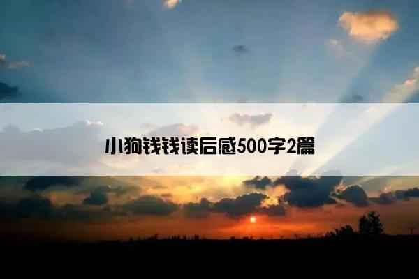 小狗钱钱读后感500字2篇