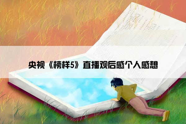 央视《榜样5》直播观后感个人感想