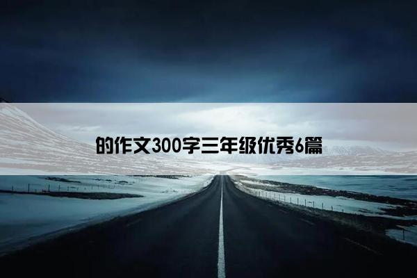 的作文300字三年级优秀6篇