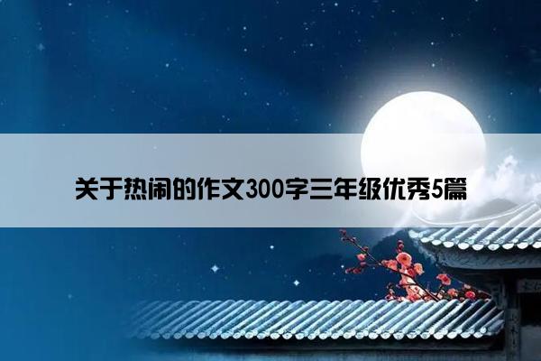 关于热闹的作文300字三年级优秀5篇