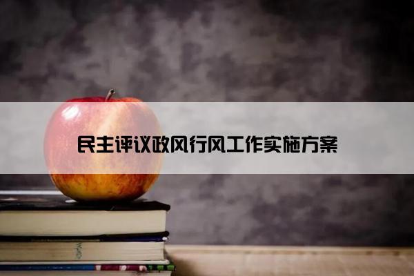 民主评议政风行风工作实施方案
