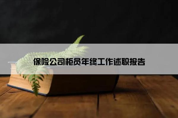 保险公司柜员年终工作述职报告