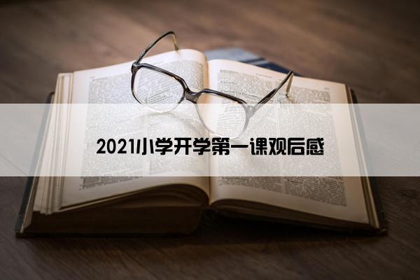 2021小学开学第一课观后感 2021小学开学第一课观后感
