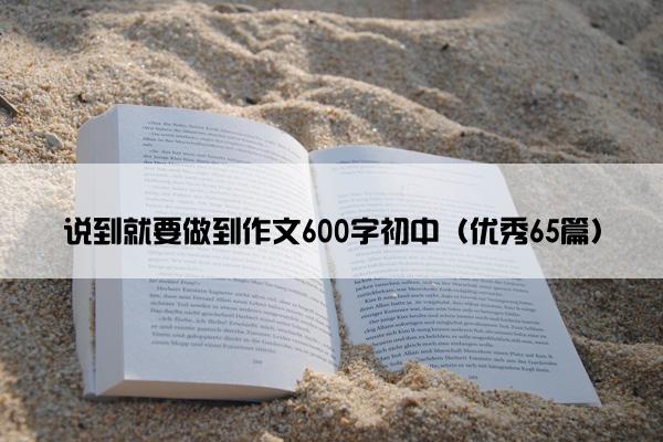说到就要做到作文600字初中（优秀65篇）