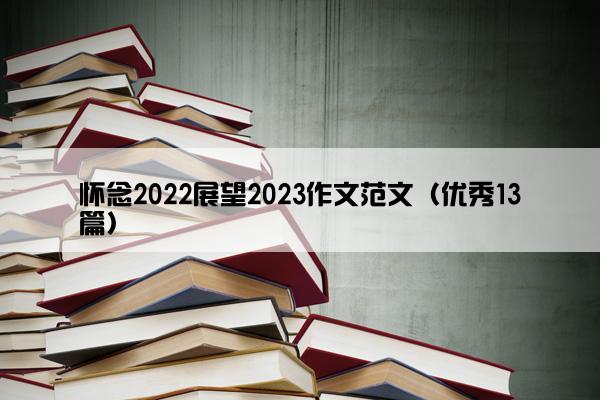怀念2022展望2023作文范文（优秀13篇）