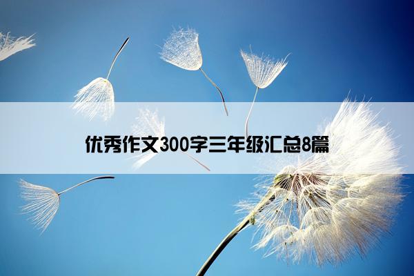 优秀作文300字三年级汇总8篇