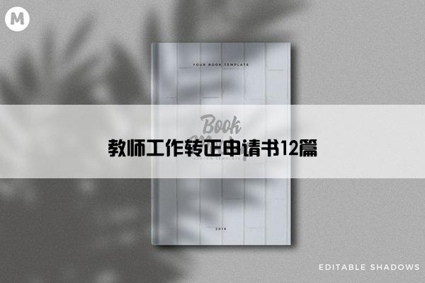教师工作转正申请书12篇