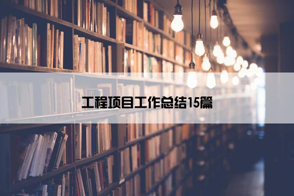 工程项目工作总结15篇