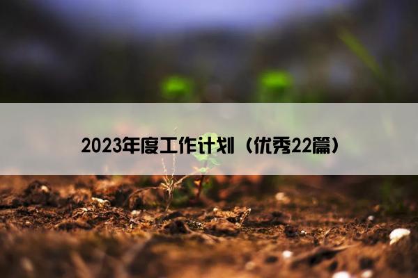 2023年度工作计划（优秀22篇）