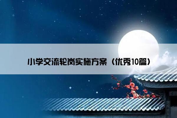 小学交流轮岗实施方案（优秀10篇）
