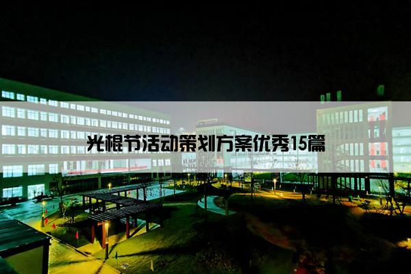 光棍节活动策划方案优秀15篇