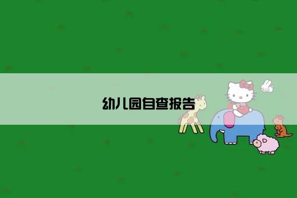 幼儿园自查报告