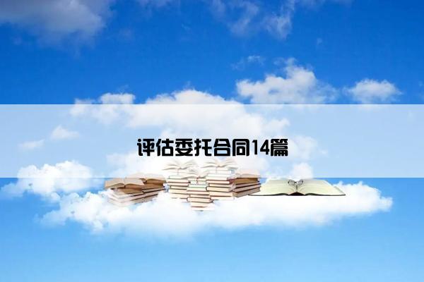 评估委托合同14篇