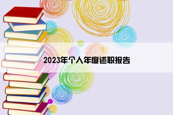 2023年个人年度述职报告