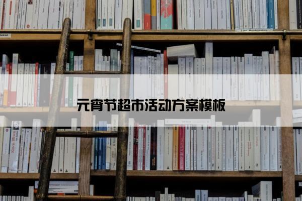元宵节超市活动方案模板