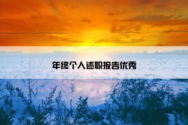 年终个人述职报告优秀