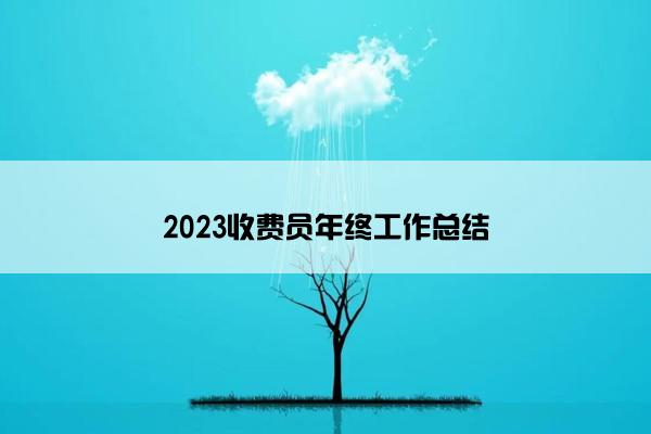 2023收费员年终工作总结