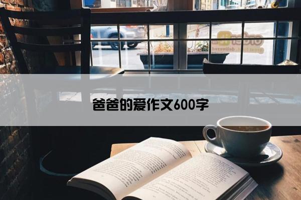 爸爸的爱作文600字