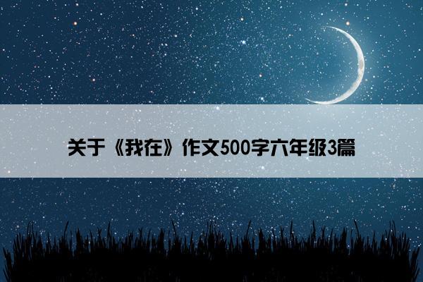关于《我在》作文500字六年级3篇