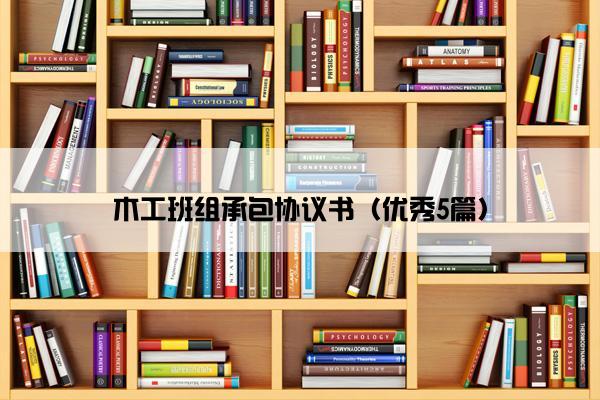 木工班组承包协议书（优秀5篇）