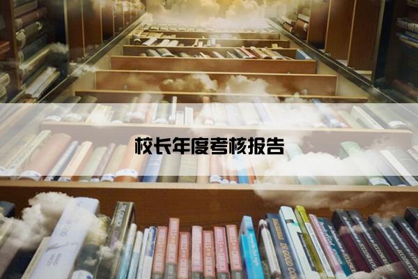 校长年度考核报告