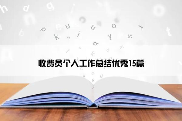 收费员个人工作总结优秀15篇 收费员个人工作总结优秀15篇
