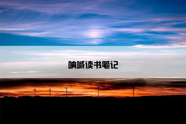 呐喊读书笔记
