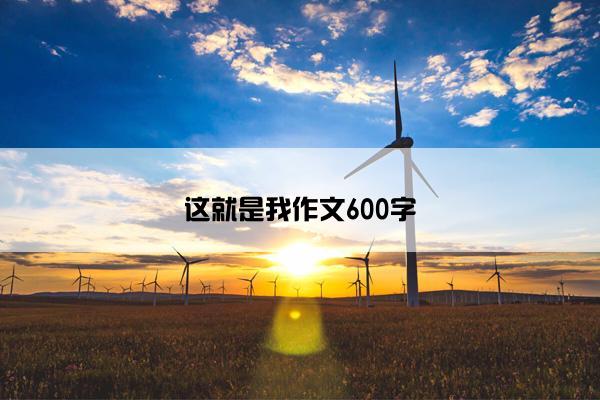 这就是我作文600字