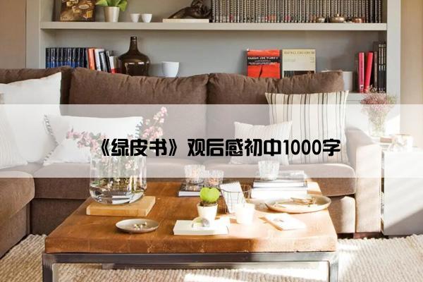 《绿皮书》观后感初中1000字