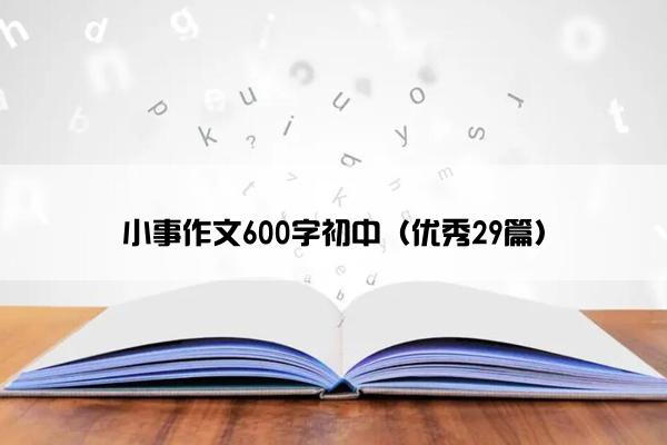 小事作文600字初中（优秀29篇）
