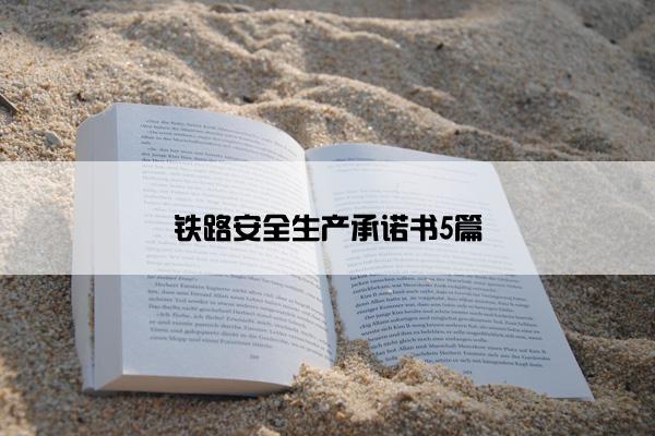 铁路安全生产承诺书5篇