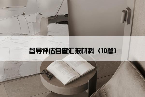 督导评估自查汇报材料（10篇）