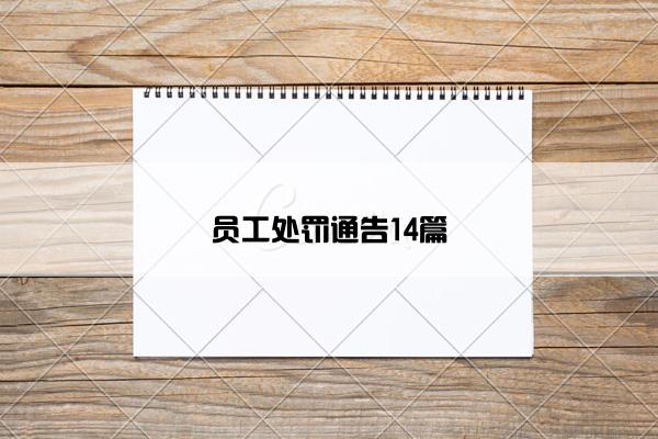 员工处罚通告14篇