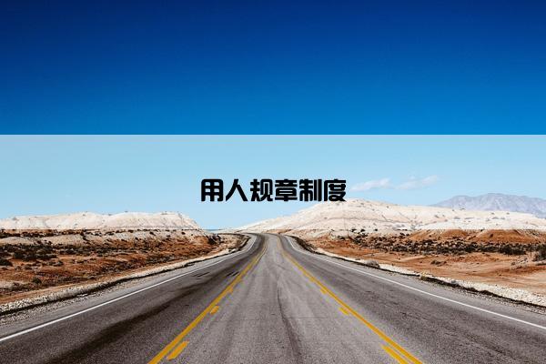 用人规章制度